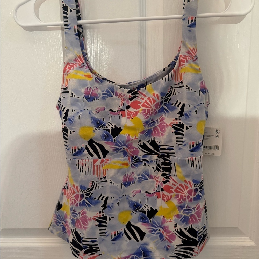 FP Movement by Free People Vibrant Floral athletic Tank Top - Blue, Pink, Yellow